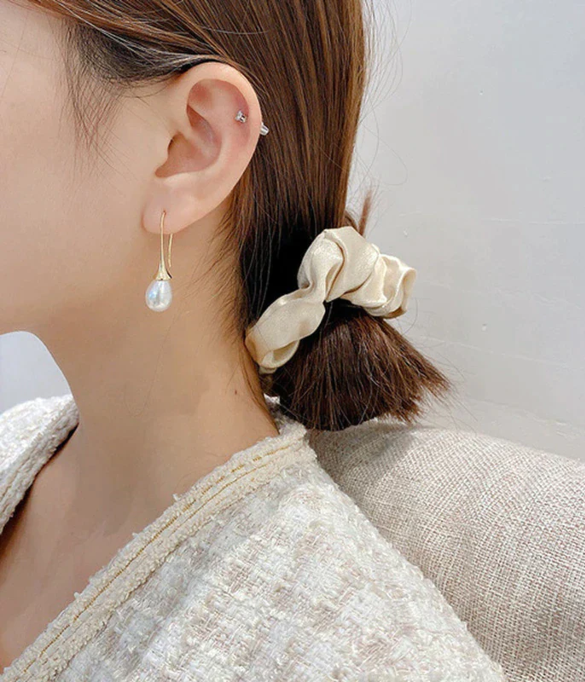 パールドロップピアス